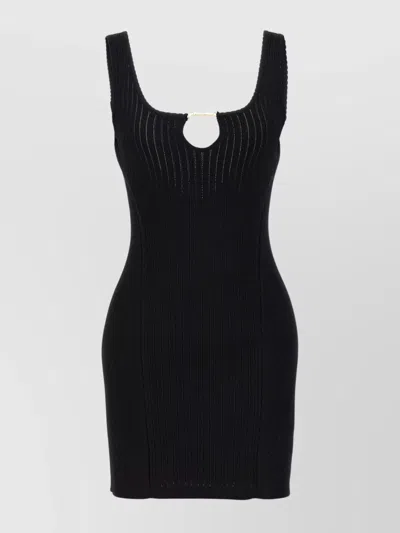 JACQUEMUS 'SIERRA' MINI RIBBED DRESS KEYHOLE DETAIL