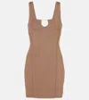 Jacquemus Sierra Ribbed-knit Minidress In Black