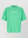 Jacquemus Signature Logo Short Sleeve Crew Neck T-shirt In Green