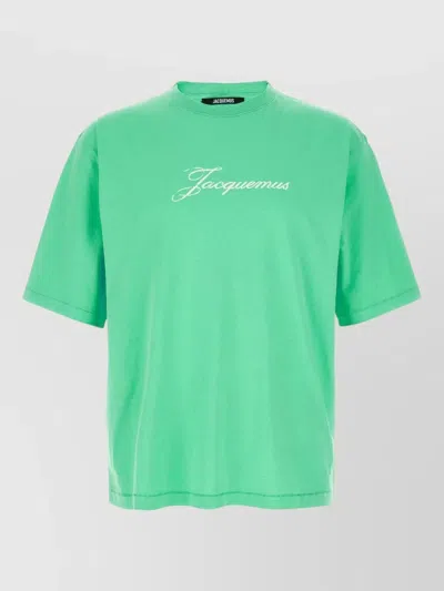 JACQUEMUS SIGNATURE LOGO SHORT SLEEVE CREW NECK T-SHIRT