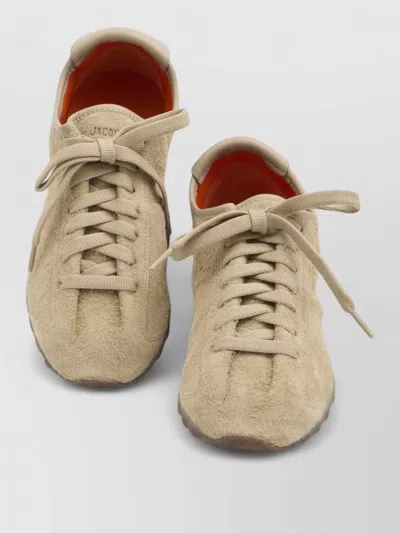 Jacquemus Signature Low Top Tennis Sneakers In Brown
