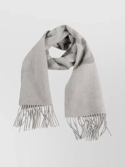 Jacquemus Signature Scarf Featuring Fringed Edges In Gray