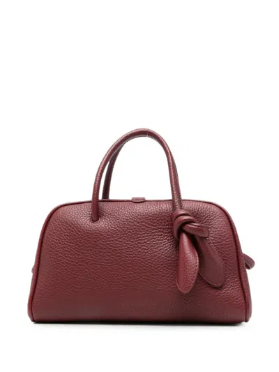 Jacquemus Silk And Nylon Bag With Textured Leather And Knotted Detail In White