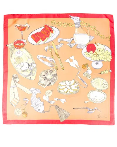 Jacquemus Silk Scarf In Orange