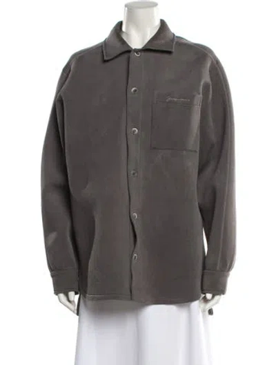 Pre-owned Jacquemus Silk Utility Jacket In Gray