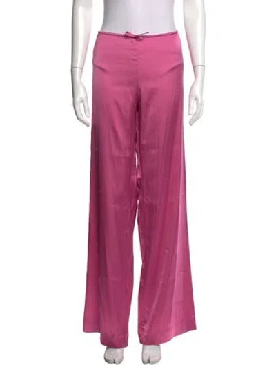 Pre-owned Jacquemus Silk Wide Leg Pants In Pink