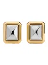 Jacquemus Les Pendants Carre Metallic Earings With Rear Closure And Square Design In Brass Woman In Gold