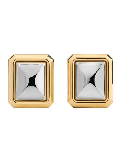 JACQUEMUS SILVER GOLD THE CARR DROP EARRINGS
