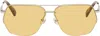 Jacquemus Silver La Croisière 'the Aviador' Sunglasses In Blue