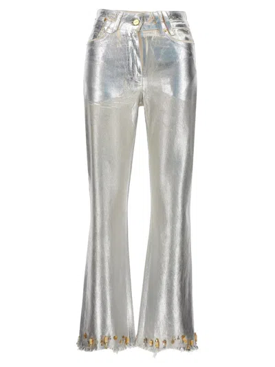 Jacquemus Le De Nîmes Court Articha Jeans In Silver