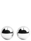 Jacquemus Salon Silver-colored Earrings With Snap Closure And Shiny Finish In Copper Woman In Silver
