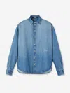 Jacquemus La Chemise De-nimes Simon With Embroidered Logo Clothing In Blue