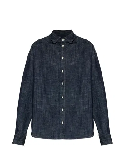Jacquemus Simon Denim Shirt In Blue
