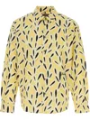 Jacquemus Simon Printed Long Sleeve Shirt In 黄色