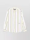 Jacquemus Simon Shirt Buttoned Cuffs Striped Pattern In White