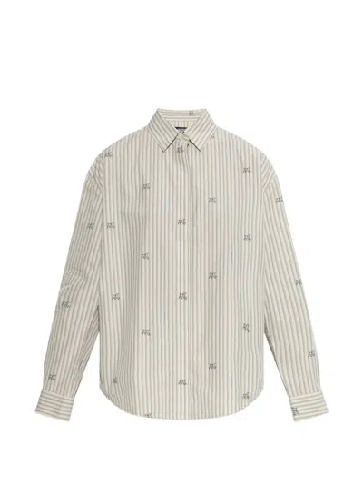 Jacquemus Vertical Striped Simon Shirt In White