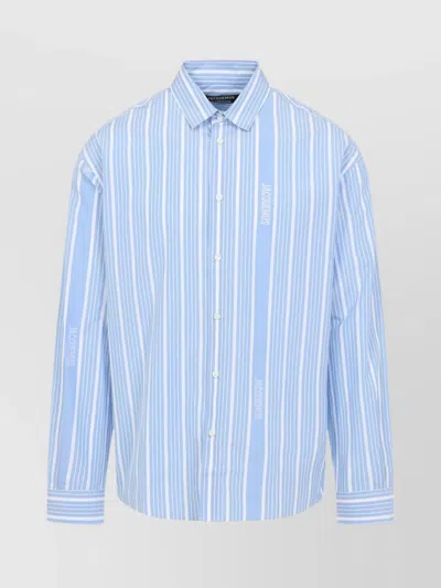 JACQUEMUS SIMON STRIPED COTTON SHIRT