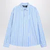 Jacquemus La Chemise Simon Logo Striped Shirt In Blue