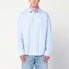 Jacquemus Simon Striped Cotton Shirt In Blue