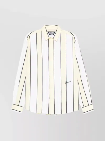 JACQUEMUS SIMON STRIPED LONG SLEEVE SHIRT