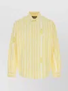 Jacquemus Simon Striped Long Sleeve Shirt In Yellow