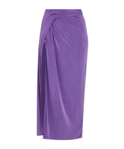 Jacquemus Simple Stretch Midi Skirt In Purple