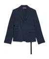 Jacquemus La Veste Piccinni Belted Jacket Featuring Notch Lapels In Black
