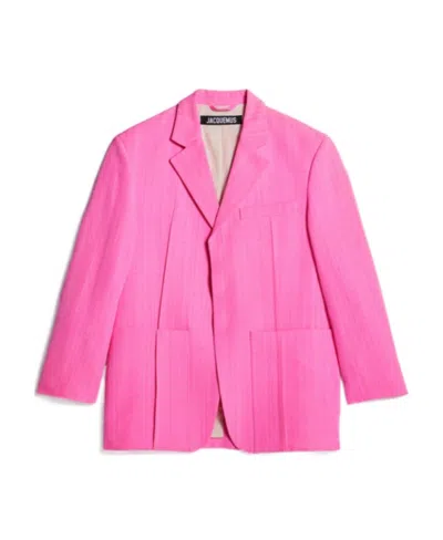 Jacquemus Single-breasted Blazer In Pink