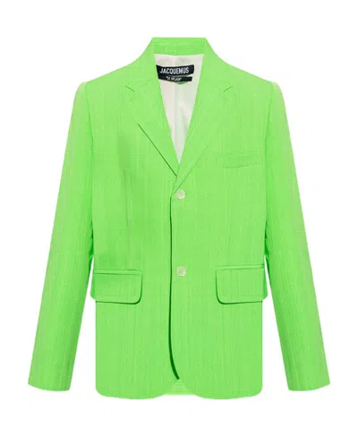 Jacquemus Single-breasted Suit Jacket In Green