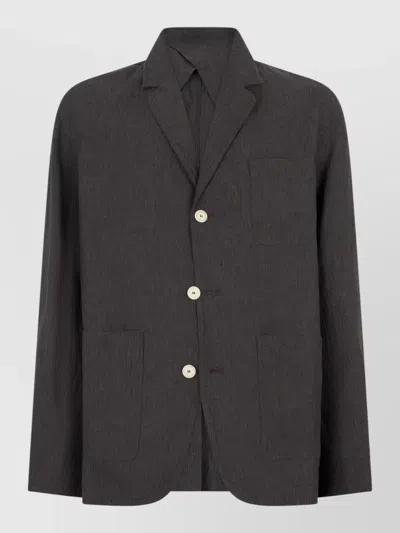 Jacquemus Single Breasted Tailored Jacket Notch Lapel In Brown