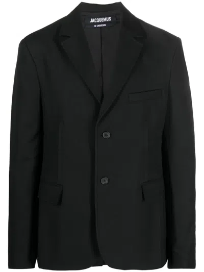 Jacquemus Disgreghi Wool-twill Blazer In Black