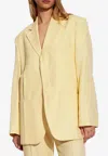Jacquemus Single-breasted Viscose Blazer In Yellow