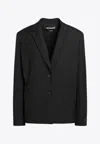 Jacquemus Single-breasted Wool Blazer In Black