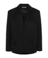 Jacquemus Single-breasted Wool Suit Jacket In Black