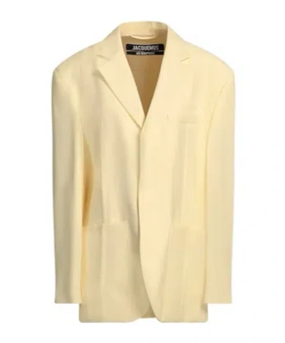 Jacquemus Single-breasted Blazer In Yellow
