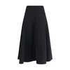 Jacquemus Flared Maxi Skirt In Black