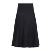 Jacquemus The Triangle De Nimes Flared Denim Skirt In Blue