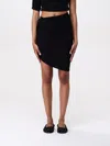 Jacquemus Minirock La Mini Jupe Drapeado In Black