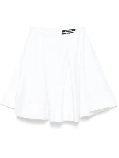 Jacquemus Salon Skirt A-line Silhouette High-waisted Midi In White