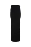 Jacquemus High-waisted Maxi Length Plain Skirt In Black