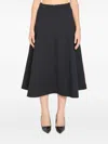 Jacquemus Flared Maxi Skirt In Black