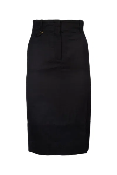 Jacquemus Black Les Sculptures 'la Jupe Midi Bari' Midi Skirt