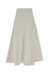 Jacquemus White Flared Maxi Skirt. In Neutral