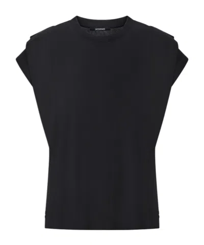Jacquemus Sleeveless Boxy T-shirt In Black