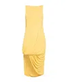 Jacquemus Peplo Sleeveless Draped High-low Dress In Yellow
