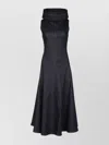 Jacquemus Sleeveless High Neck Flared Dress In Black