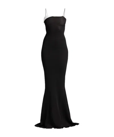 Jacquemus Sleeveless Knit Maxi Dress In Black