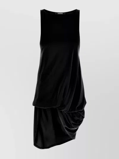 JACQUEMUS SLEEVELESS PEPLUM HEM DRESS