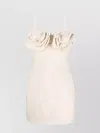 Jacquemus Woman Mini Dress Cream Size 8 Cotton In White
