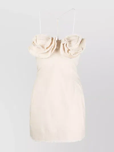 JACQUEMUS SLEEVELESS RUFFLED HEM DRESS